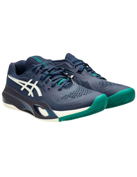 Zapatillas Asics Gel Resolution X Clay Azul Medianoche Crema