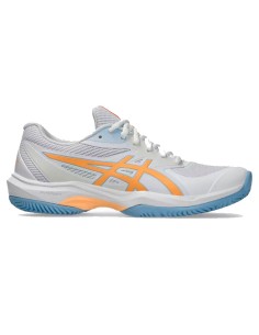 Zapatillas Asics Game FF Padel Blanco Naranja Mujer | Padel Sneakers