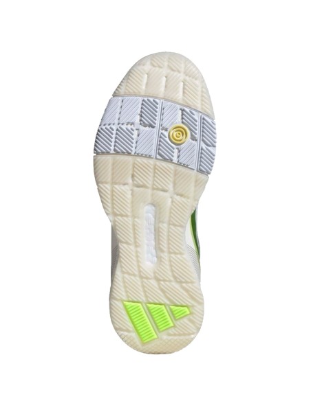 Baskets Adidas Crazyquick Padel blanches et citron lucide pour femm...