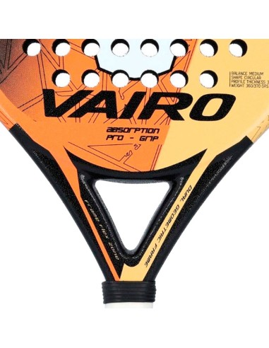 Pala de pádel Vairo Across Orange Sand Finish