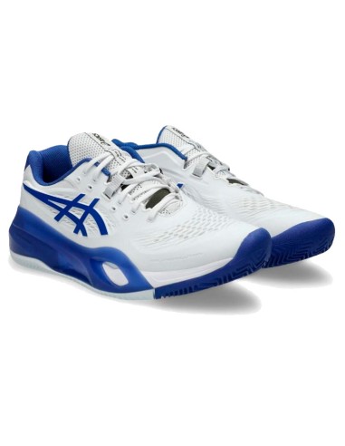 Asics Gel Resolution X Clay White Cobalt Blue Sneakers | Padel Snea...