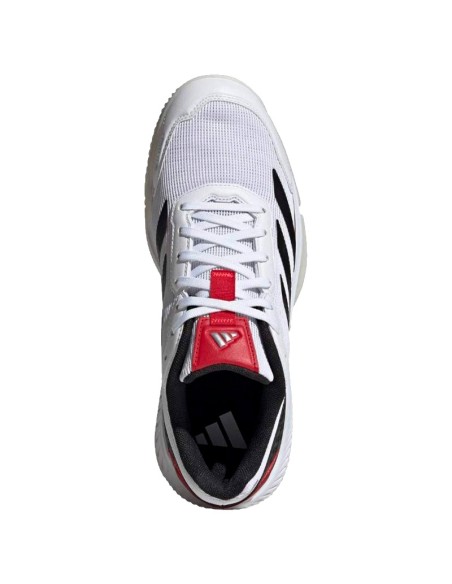 Zapatillas Adidas Courtquick Padel Blanco Negro Rojo