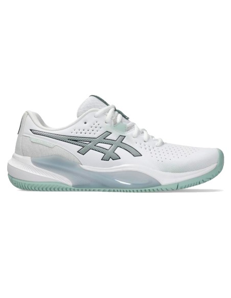 Tênis Asics Gel Challenger 15 Clay Branco Verde Líquen | Padel Tênis