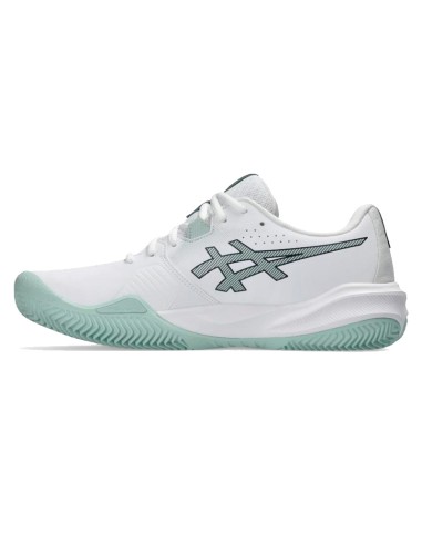 Asics Gel Challenger 15 Clay White Lichen Green Sneakers | Padel Sn...