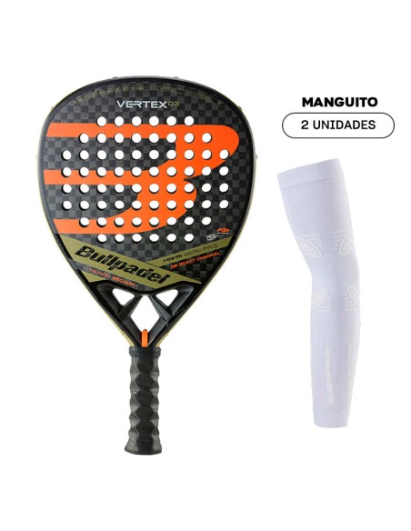 Padel Pack Bullpadel Vertex 03 + No Strain Sleeve Bianco | Pacchett...