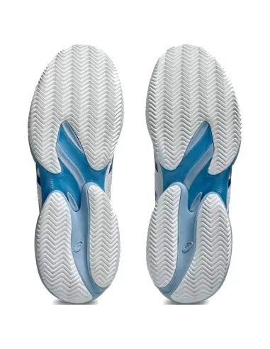 Scarpe da ginnastica Asics Court FF 3 Novak Clay bianche e blu tonn...