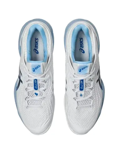 Asics Court FF 3 Novak Clay White Blue Tuna Sneakers | Padel Sneakers
