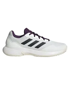 Adidas GameCourt 2 Weiß Lila Aurora Sneakers | Padel-Schuhe