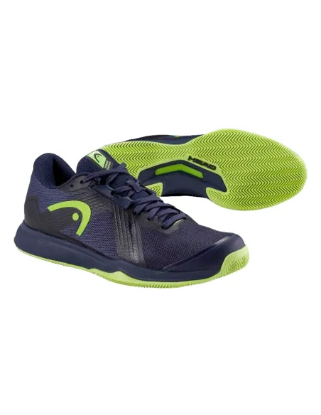 Head Sprint Team 4.0 Clay Marineblau Limetten-Sneaker | Padel-Schuhe