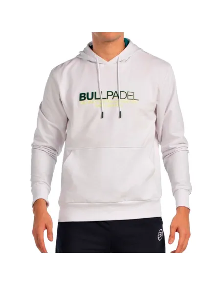 Felpa bianca Bullpadel Boyen | Abbigliamento da padel da uomo