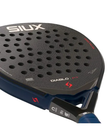 Pala de pádel Siux Tino Libaak Diablo Pro 2026 Night Blue