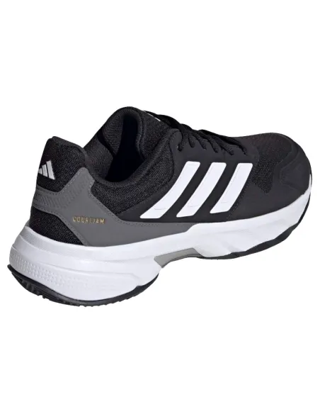 Adidas CourtJam Control Clay Schuhe Schwarz Weiß Grau | Padel-Schuhe