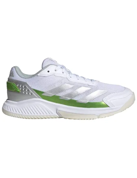 Scarpe da padel Adidas Courtquick bianche argento verdi da donna | ...