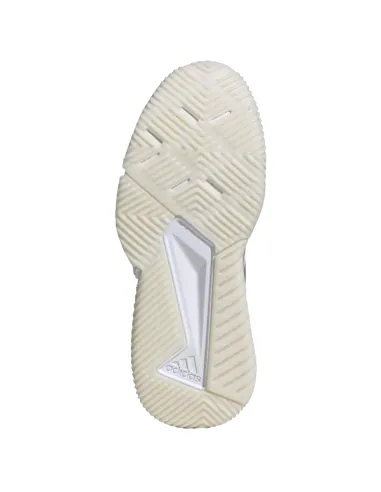 Chaussures de padel Adidas Courtquick blanches, argentées et vertes...