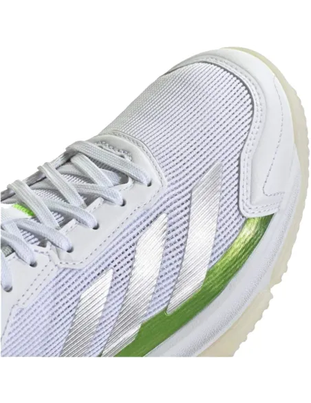 Scarpe da padel Adidas Courtquick bianche argento verdi da donna | ...