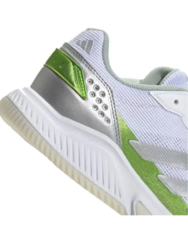 Tênis de padel Adidas Courtquick branco, prata e verde feminino | S...