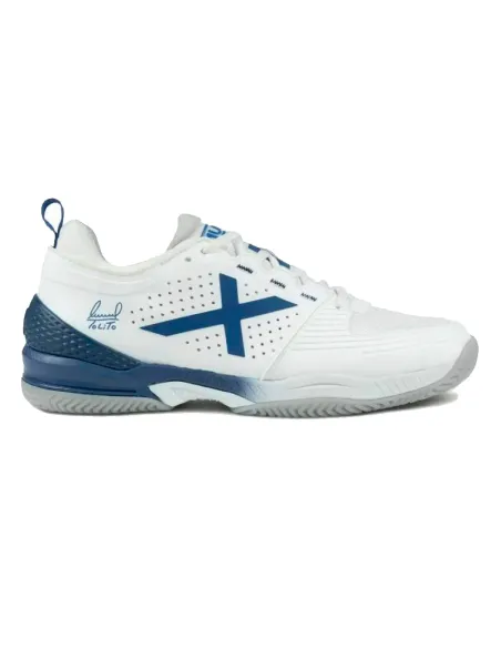Baskets Munich Tolito Atomik 52 blanc bleu | Chaussures de padel
