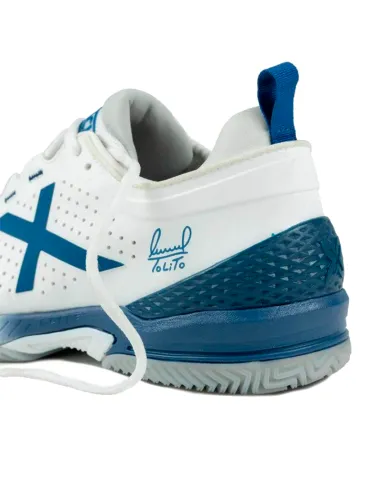Baskets Munich Tolito Atomik 52 blanc bleu | Chaussures de padel
