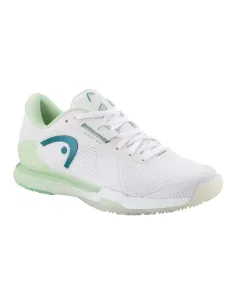 Baskets Head Sprint Pro 4.0 blanches et vertes pour femmes | Chauss...