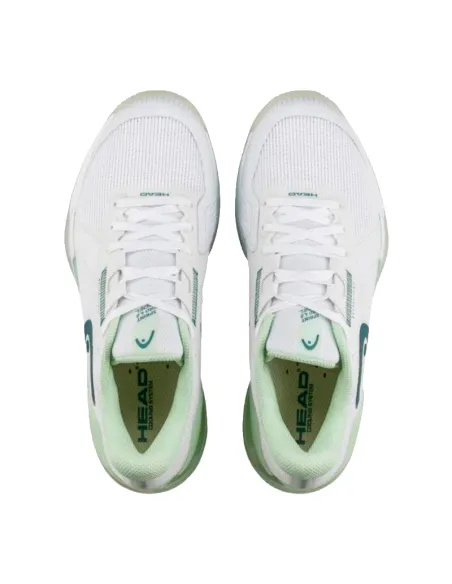 Tênis feminino Head Sprint Pro 4.0 branco e verde | Sapatos de pade...