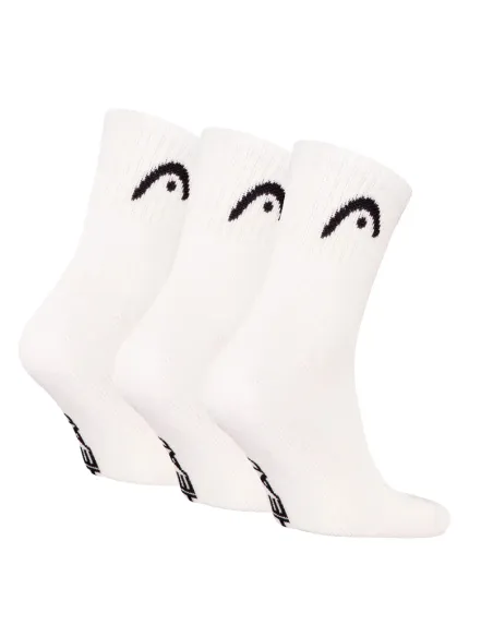 Head Tennis 3P Club Short Crew White Socks | padel clothing