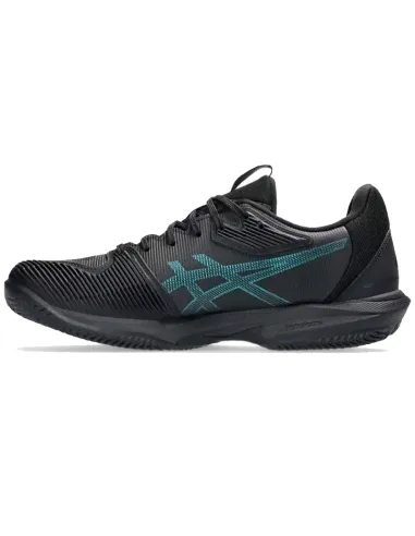 Asics Solution Speed FF 3 Clay Night Energy Shoes Black Blue | Pade...