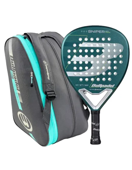 Conjunto de Padel Bullpadel Sniper Power Azul + Bolsa para Padel BP...