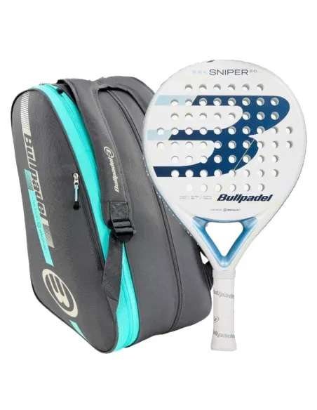 Padel Pack Bullpadel Sniper Woman White + Padel Bag BPP25015 | Pade...