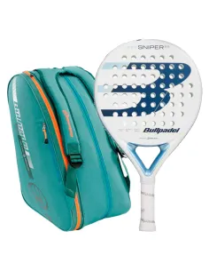 Padel Pack Bullpadel Sniper Woman White + Padel Bag BPP25015 | Pade...
