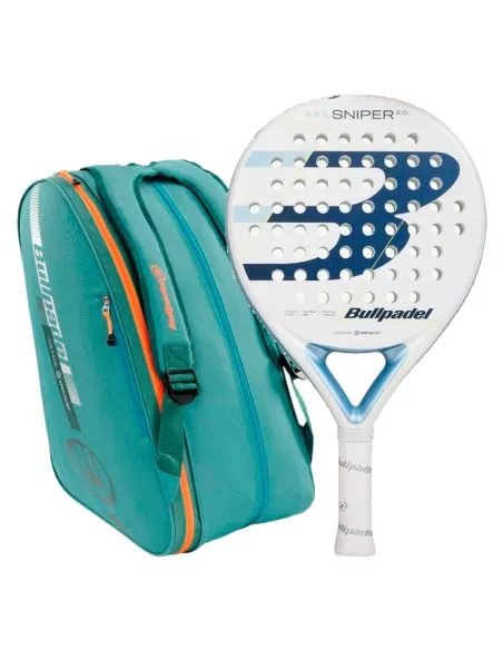 Pack de padel Bullpadel Sniper Femme Blanc + Sac de padel BPP25015 ...
