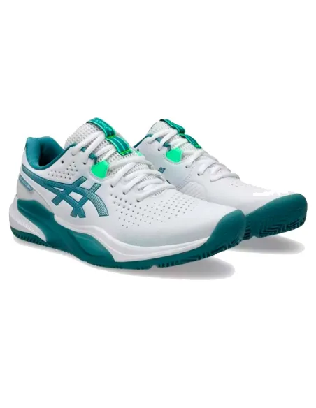 Zapatillas Asics Gel Challenger 15 Padel Blanco Verde Pino