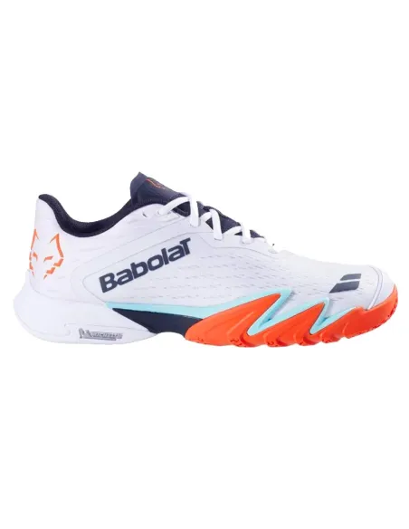 Babolat Juan Lebron Jet Premura 3 White Orange Sneakers | Padel Sne...