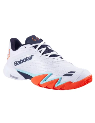 Babolat Juan Lebron Jet Premura 3 Weiß-Orange Sneaker | Padel-Schuhe