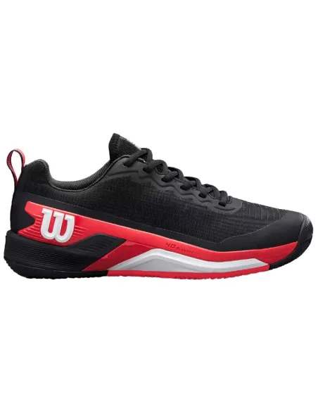 Wilson Rush Pro 4.5 Clay Shoes Black Red White | Men's padel shoes