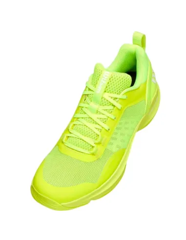 Baskets Wilson Hurricane Pro V2 Jaune fluo Blanc | Chaussures de pa...