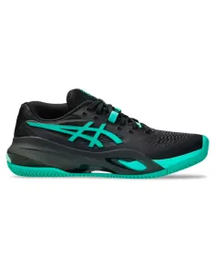 Baskets Asics Gel Resolution X Clay noires et vertes aurore | Chaus...