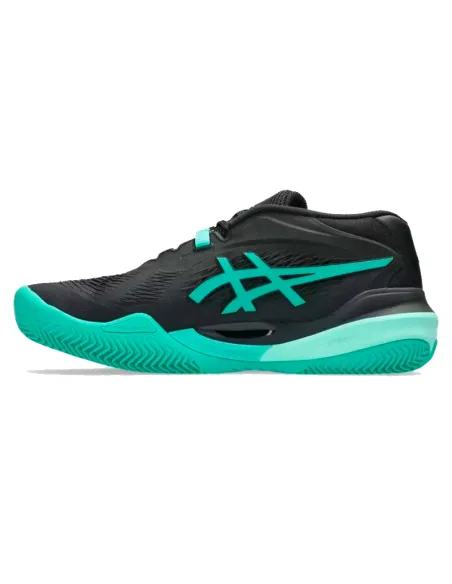 Asics Gel Resolution X Clay Black Aurora Green Sneakers | Men's pad...