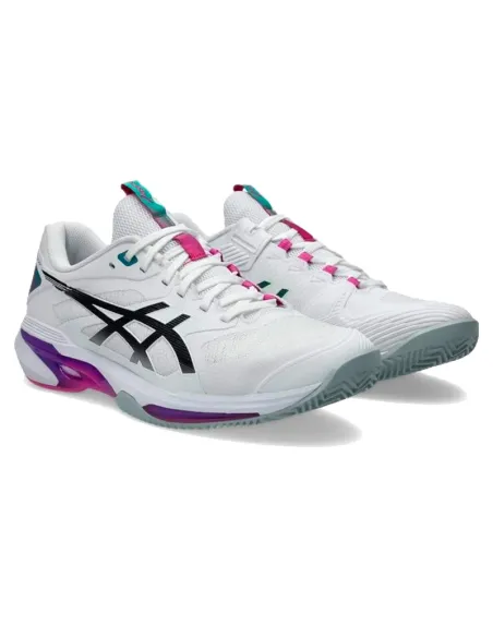 Tênis Asics Solution Speed FF 4 Clay Branco Rosa | Padel Tênis