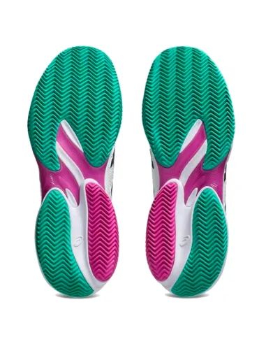 Tênis Asics Court FF 3 Clay Branco Rosa Sakura | Padel Tênis