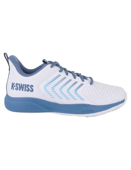 Baskets K-Swiss Ultrashot Light Clay blanches et bleues | Chaussure...