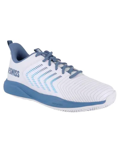 K-Swiss Ultrashot Light Clay White Blue Sneakers | Men's padel shoe...