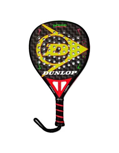 Padel-Set Dunlop Inferne Graphite Pro + Dunlop grüne Padeltasche | ...