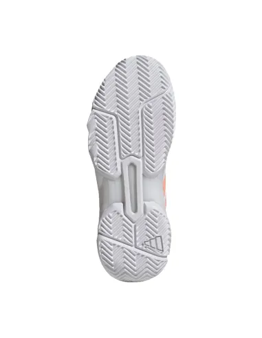 Baskets Adidas CourtJam Control 3 blanches et orange pour femmes | ...