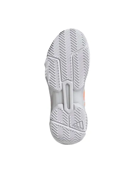 Adidas CourtJam Control 3 Weiß-Orange Damen-Sneaker | Padel-Schuhe