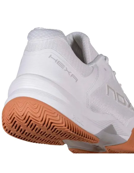 Baskets Nox ML10 Hexa blanches et marron | Chaussures de padel pour...