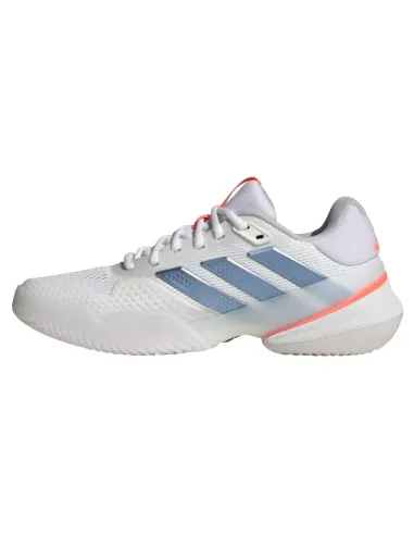 Tênis Adidas Barricade 14 Feminino Branco Azul Laranja | Padel Tênis