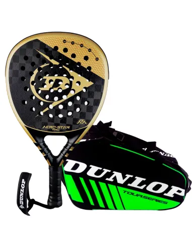 Padel Pack Dunlop Aero Star Pro + Dunlop Intro green padel racket b...