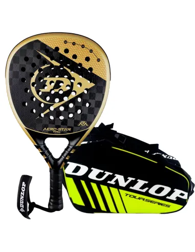 Pack Padel Dunlop Aero Star Pro + sac de raquette de padel jaune Du...
