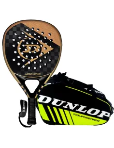 Padel Pack Dunlop Aero Star + Dunlop Intro yellow padel racket bag ...