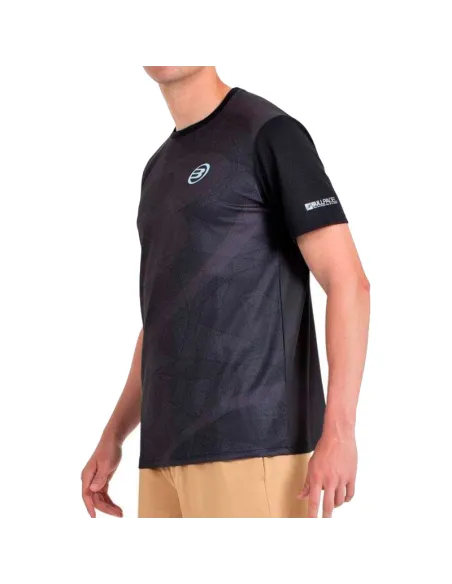 Maglietta nera Bullpadel Castil | Abbigliamento da padel da uomo